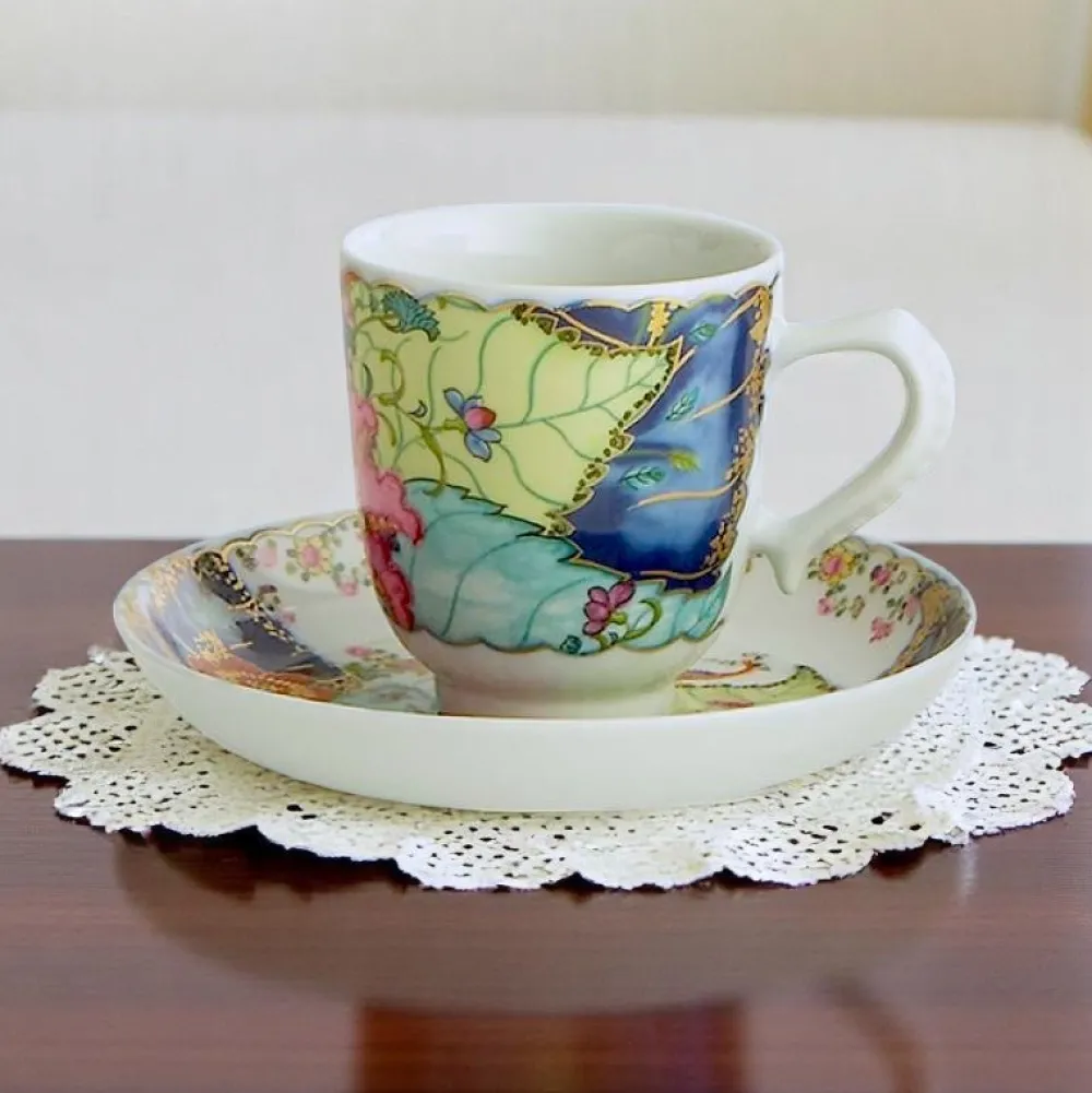 MOTTAHEDEH & COMPANY, INC Tobacco Leaf Demitasse Cup & Saucer