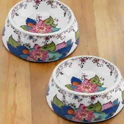 Danny's Fine Porcelain Tobacco Leaf Pet Bowl - Pet Dish
