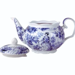 HOME ESSENTIALS Toile Scallop Teapot