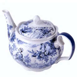 HOME ESSENTIALS Toile Scallop Teapot