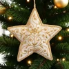 ST NICOLAS LTD. White & Gold Star Ornament St. Nicolas
